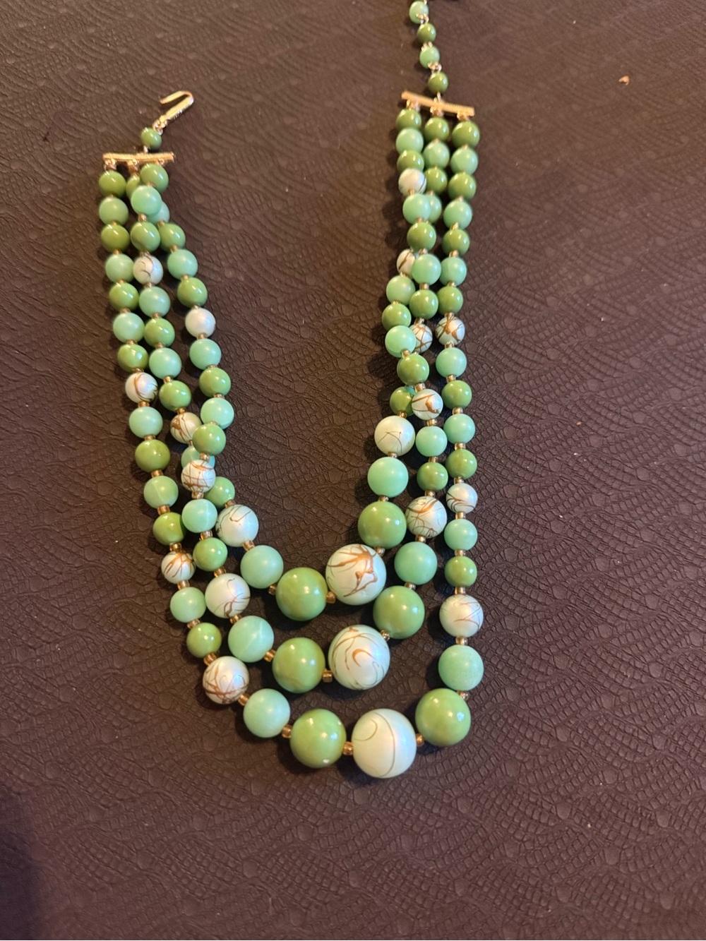 Green Beaded Multi-Strand Necklace - Women Jewelry 1